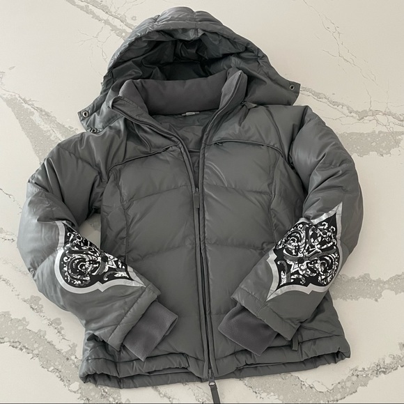 Athleta Grey Down Puffer Jacket - Picture 6 of 16